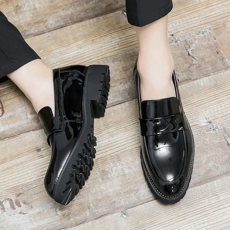 Lefu Shoes Men Thick Soled Comfortable Fashionable Brand Leather Shoes Men High-quality Business Office Shoes in Sizes 38-45