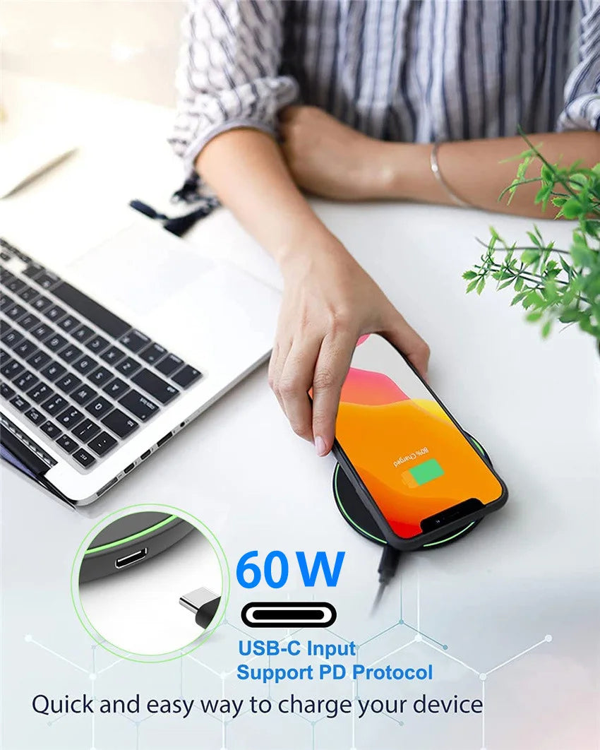 Wireless Charger For Doogee V10 S97 Pro S88 Plus S86 Pro S88 Pro S96 Pro S59 S68 Pro  Fast Charging Pad Power Phone Accessory