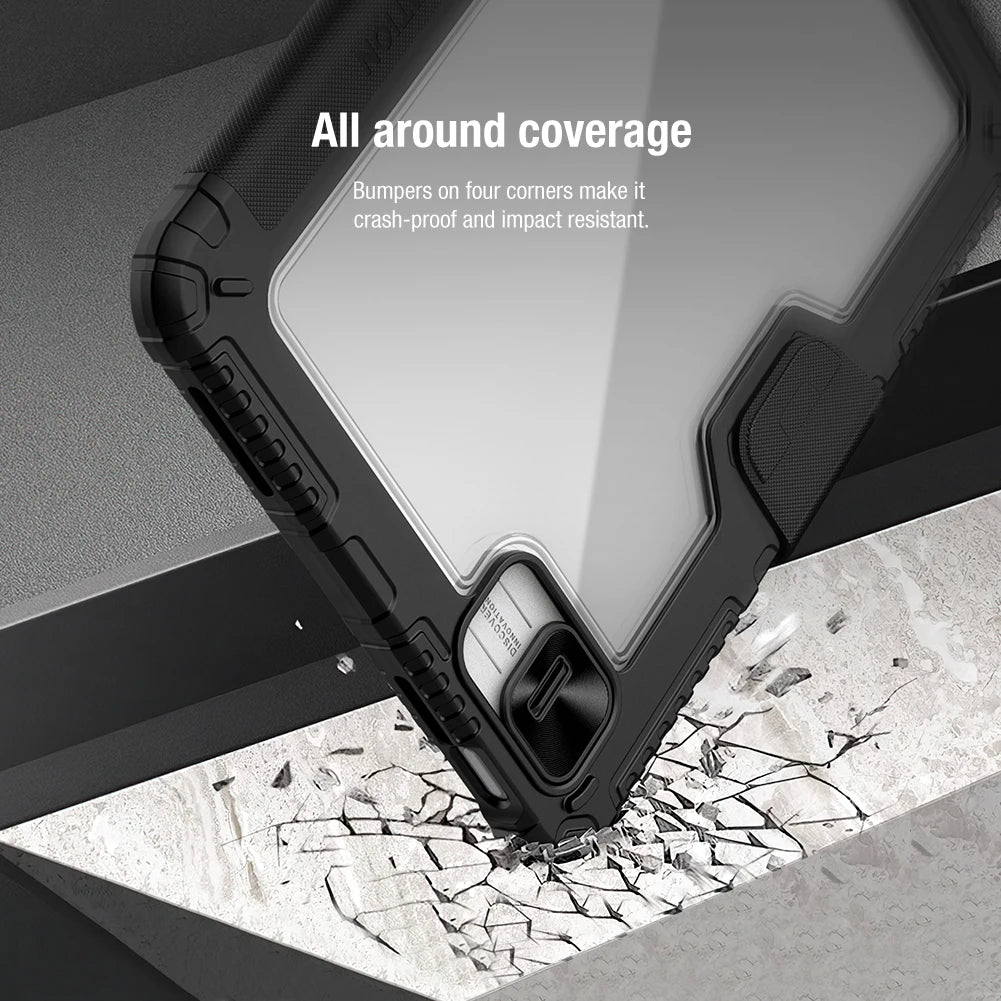 Nillkin For iPad 11 A16 2025/iPad 10.2/iPad 10.9 2022/10th gen Bumper Leather Pro Tablet shell with pen slot protective cover