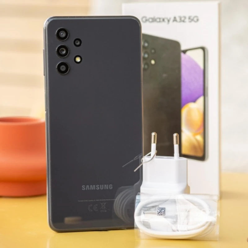 Original Samsung Galaxy A32 5G A326U1 1SIM A326B/DS 2Sim 6.5" LCD 64GB 128GB ROM Snapdragon Octa Core NFC Unlocked Mobile Phone