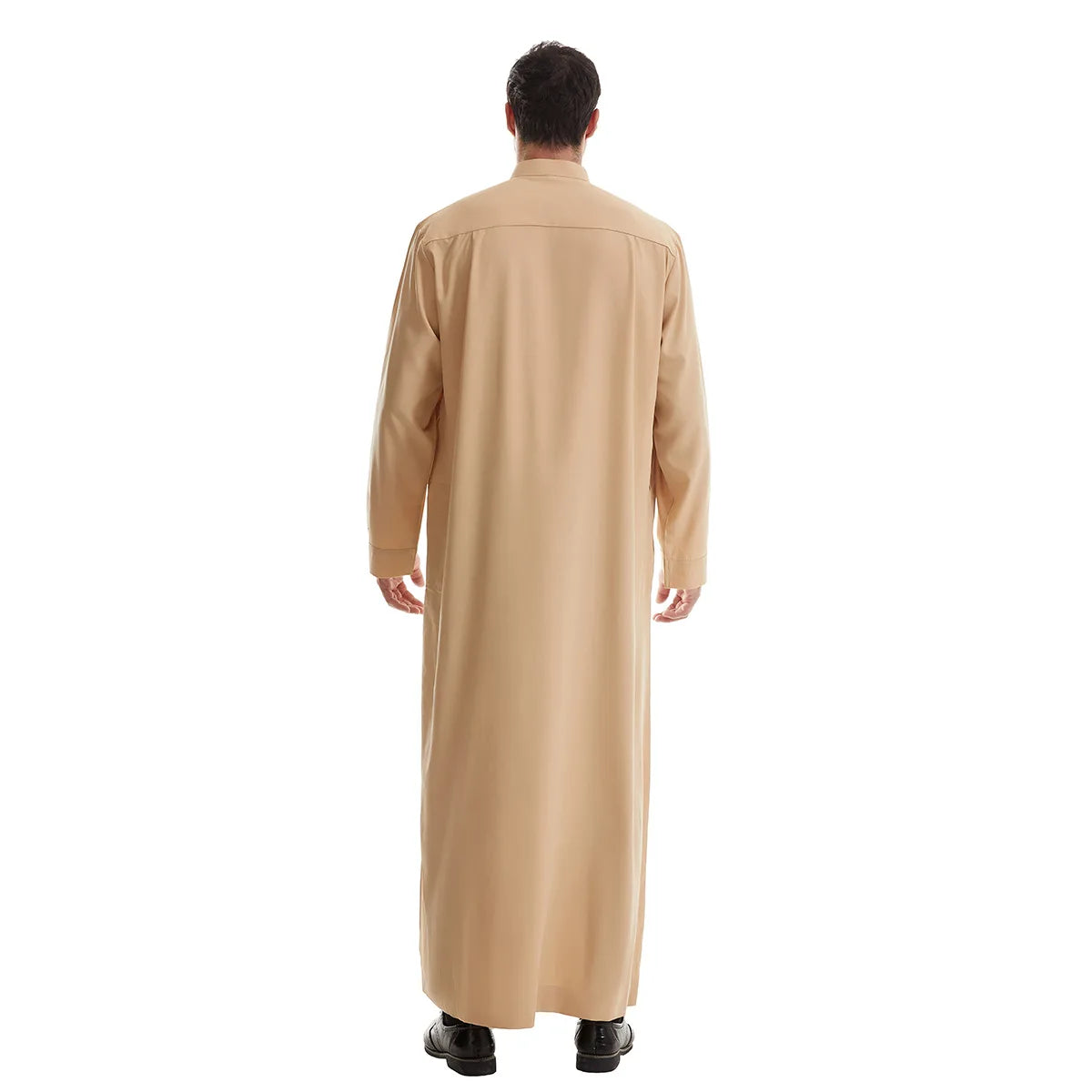 Men’s Muslim Abaya Kaftan Thobe – Long Sleeve Pullover Robe