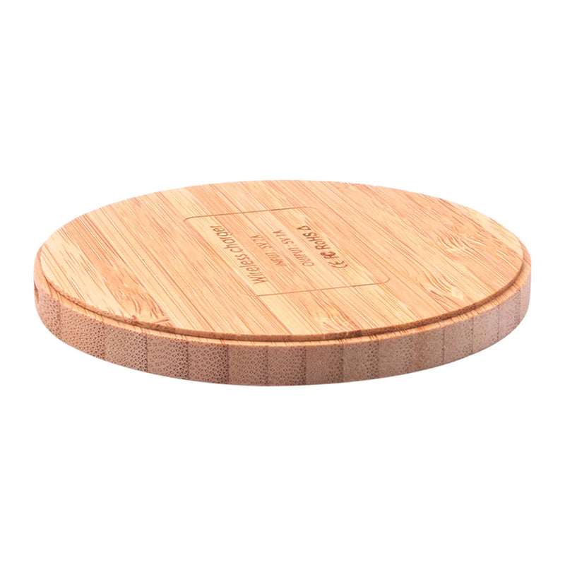 Quick Charge Wood Wireless Charger for Mobile Phone 5W Wooden Wireless Charger USB C Fast Charging Pad Stand without Cable