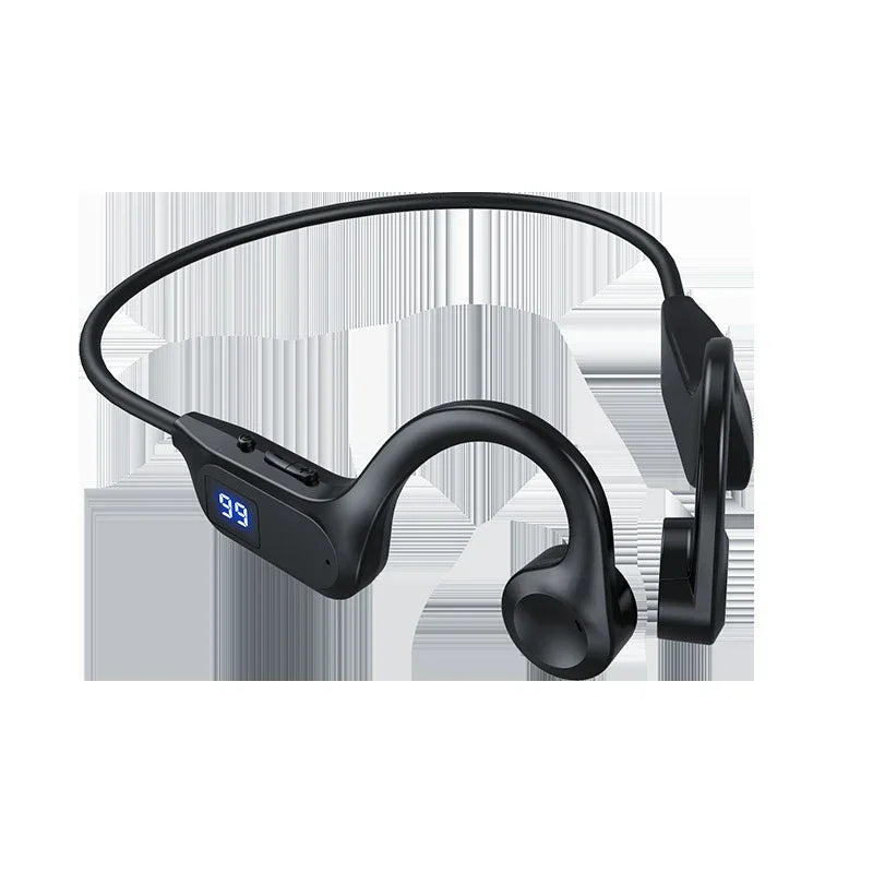 Wireless Bone Conduction Headphones Bluetooth Sport Earphone with Mic Hand-free Noise-Cancelling for Swimming And Outdoor Activities
