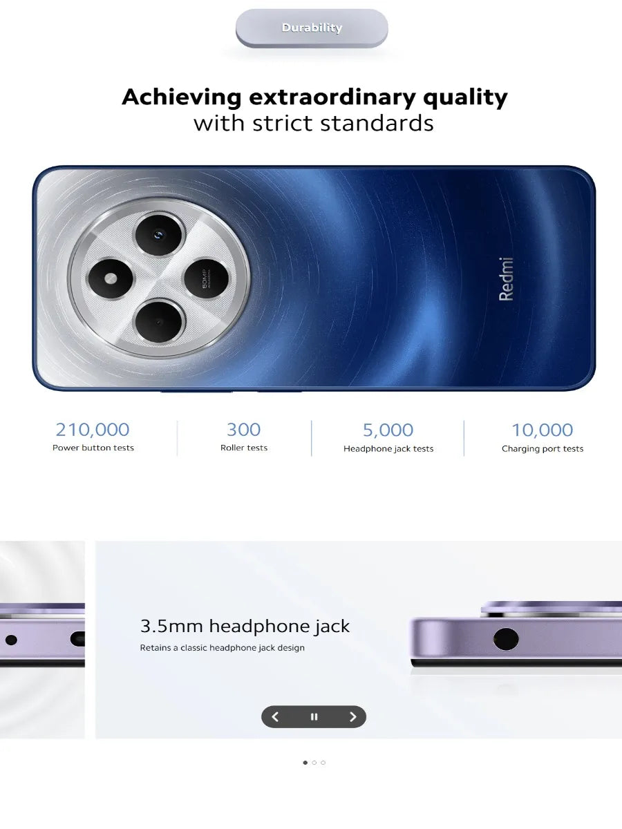 Redmi 14C 2026 Global Edition, 8+256GB, 120Hz, 50MP + 13MP dual camera, 5160mAh high-capacity battery