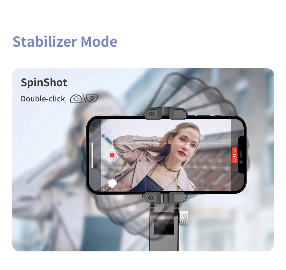 Selfie Stick Phone Gimbal Stabilizer For iPhone Android Action Camera Tripod Cellphone Mobile Cell Smartphone Handle Grip Video