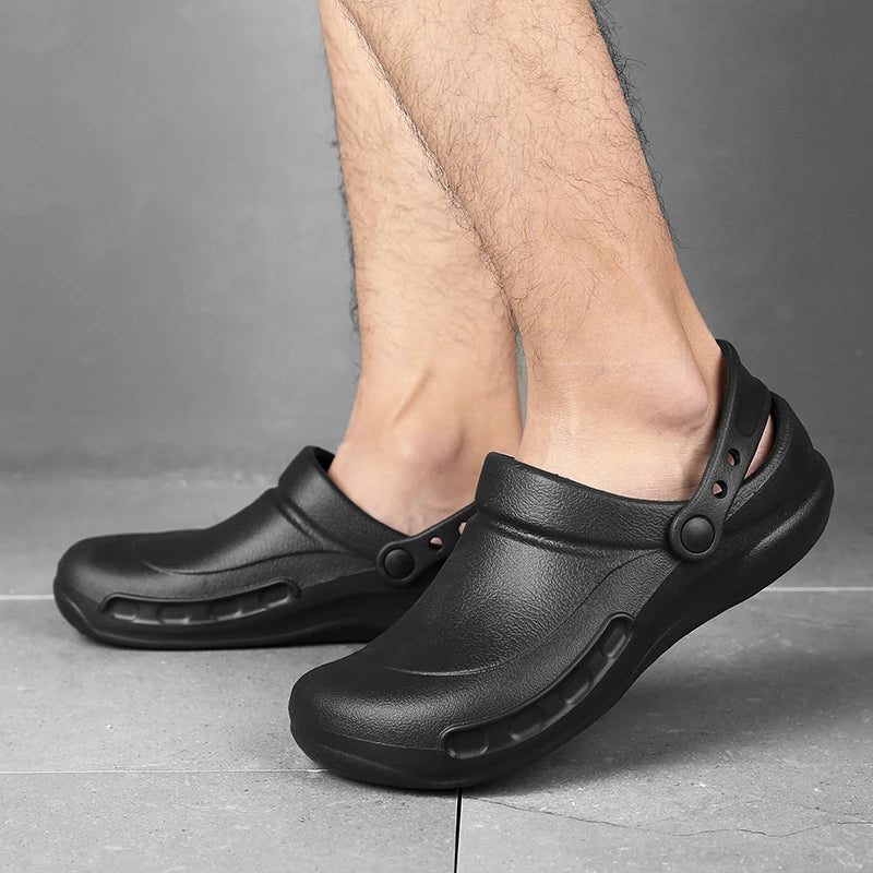 Jumpmore Safety Shoes Non-slip Oil-resistant Men Shoes Wet Places Hospital Working Shoes Kitchen Bathrooms Shoes Size 38-48