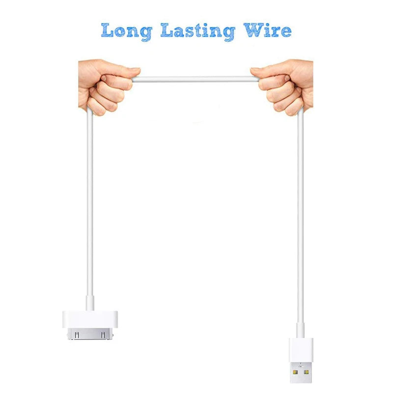 USB Cable For iPhone 4 s 4s 3GS 3G iPad 1 2 3 iPod Nano itouch 30 Pin Fast Charging USB Cable Charger Adapter Data Sync Cord
