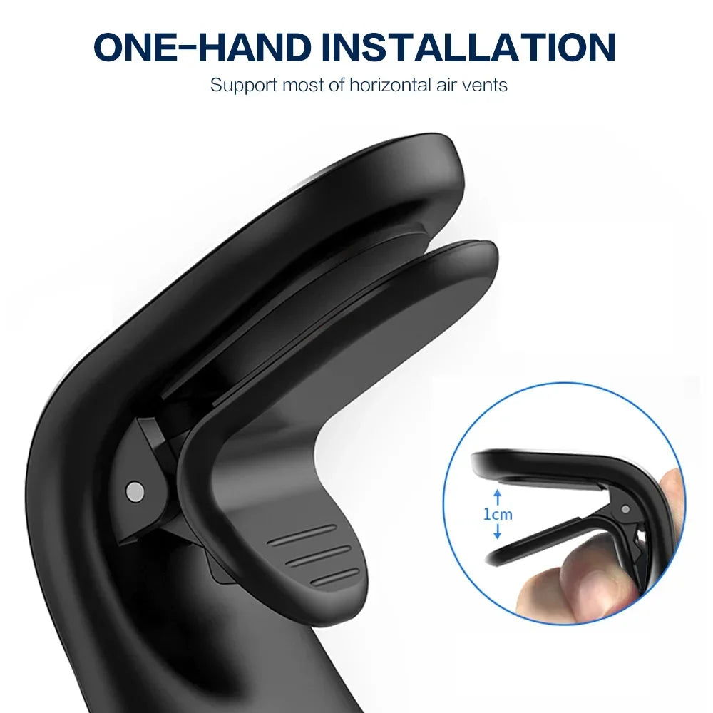 Magnetic Car Phone Mount - Strong L-Type Navigation Stand, 360° Rotation, Universal Fit for All Models, Holder for Smartphones