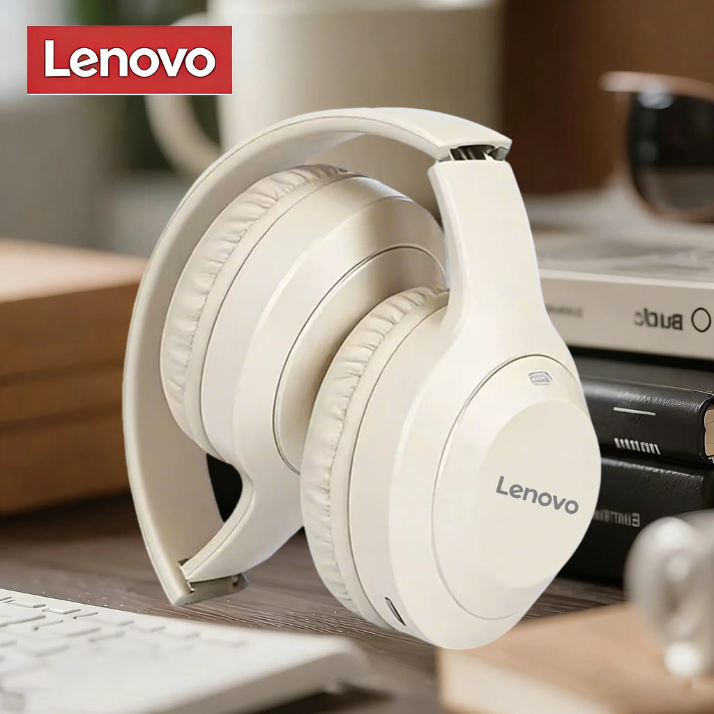 Lenovo Wireless Bluetooth 5.3 Earphones Foldable Computer Wireless Headphones 360° Stereo Sound Gaming Headset Android and iOS