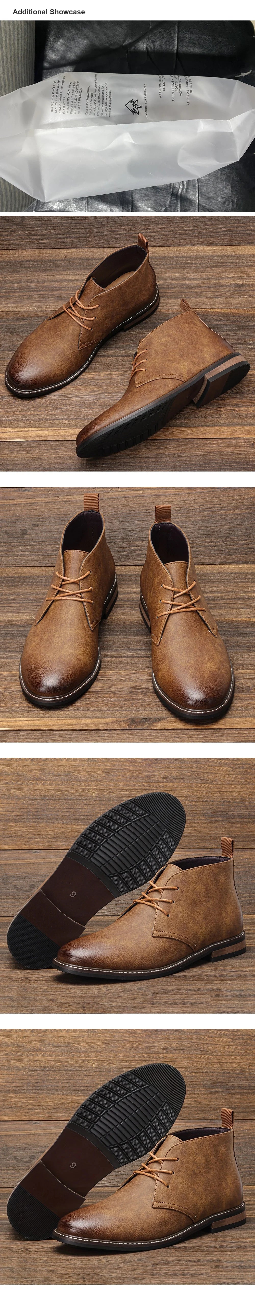 Boots Leather 2026 Retro Brand Comfortable Fashion Casual  Men Desert Boots