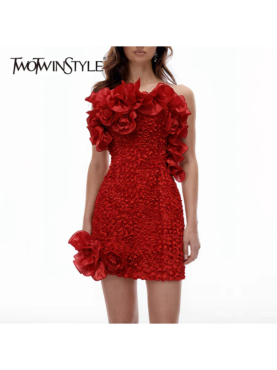 Dresses for Women Strapless Sleeveless High Waist Slimming Mini Solid Dress Female Fashion