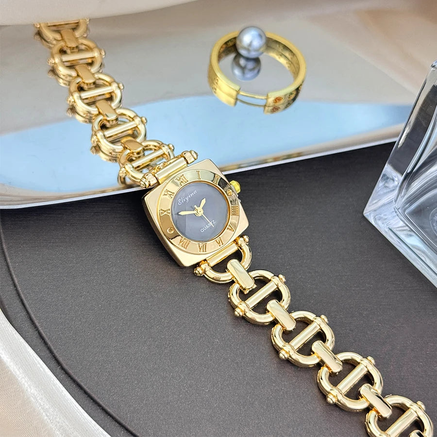 Women’s Luxury Crystal Bracelet Watch Set