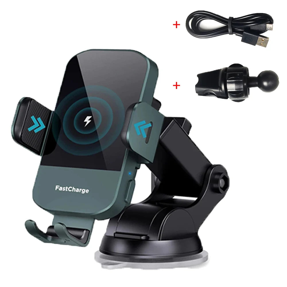 Car Phone Holder 15W Fast Charging Windshield Car Wireless Charging Holder Air Vent Car Mount For Chevrolet Buick Audi BMW