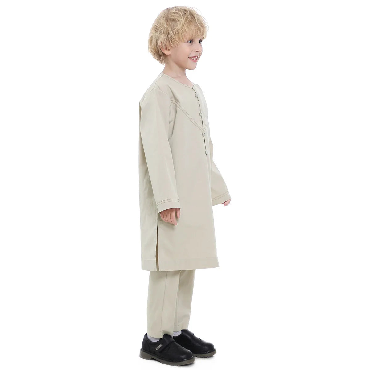 Boys Islamic Thobe – Kids Long Sleeve Traditional Robe