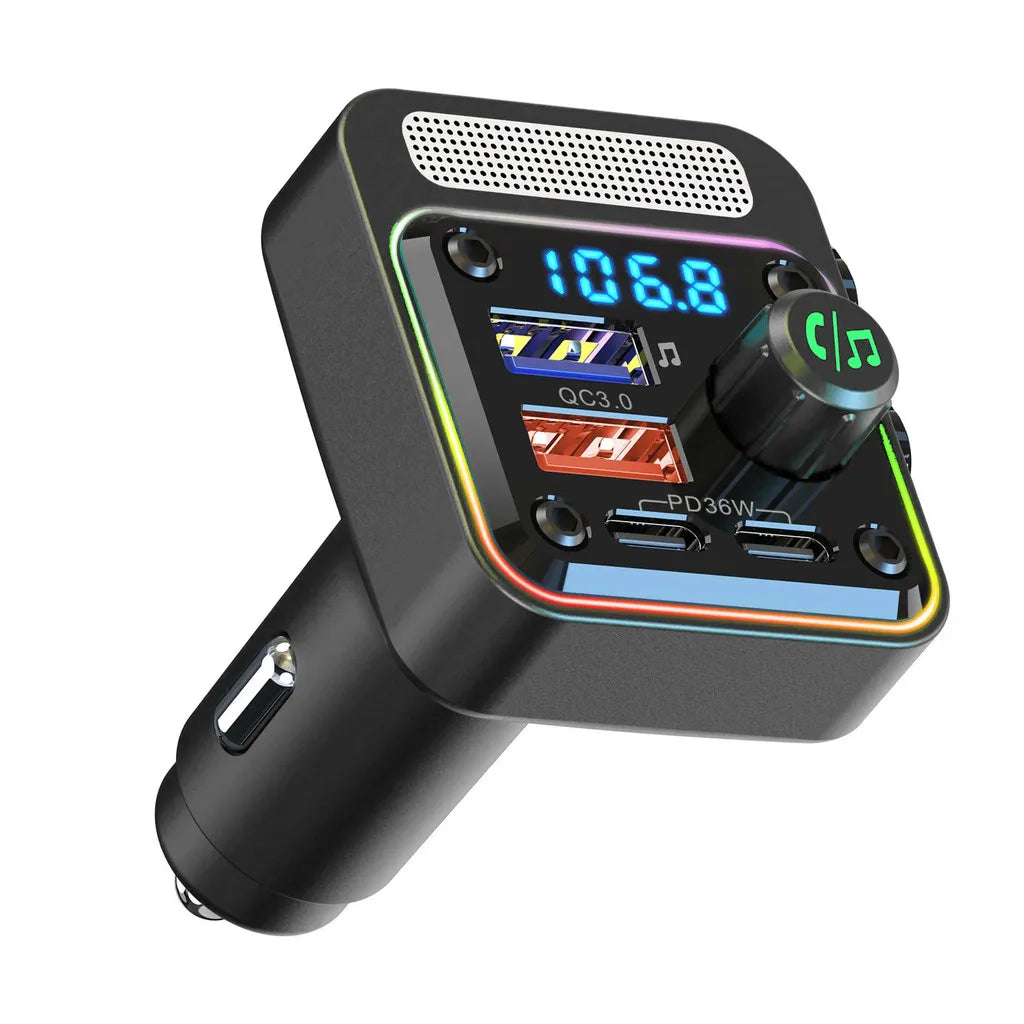 HM13X Car Bluetooth MP3 Player Dual PD 36W Fast Charge Lossless HIFI Music Car FM Transmitter Cigarette Lighter Charger Adapter