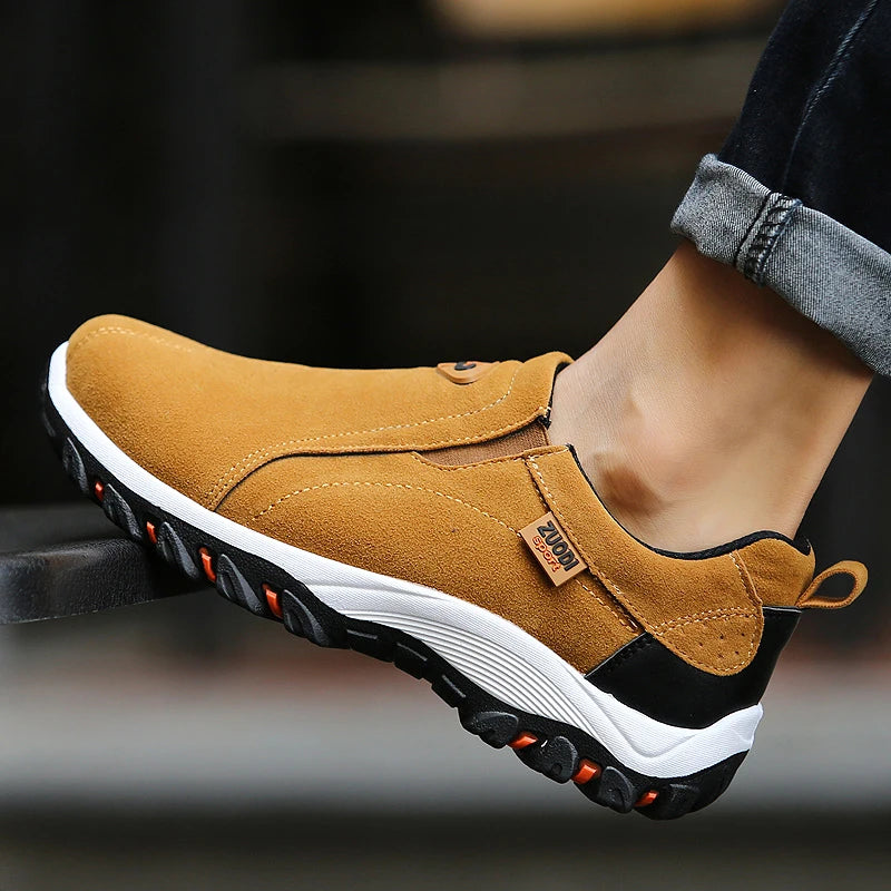 Men’s Slip-On Hiking Shoes Lightweight Waterproof Non-Slip Outdoor Sneakers