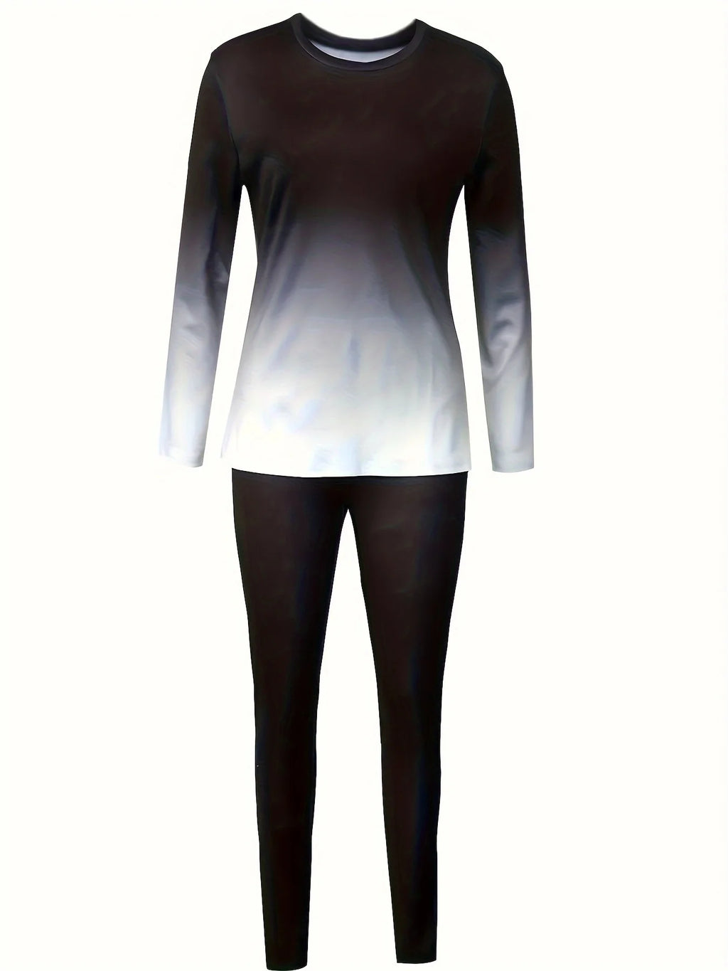 Women’s Plus Size Long Sleeve Gradient Top Casual Slim Fit Shirt