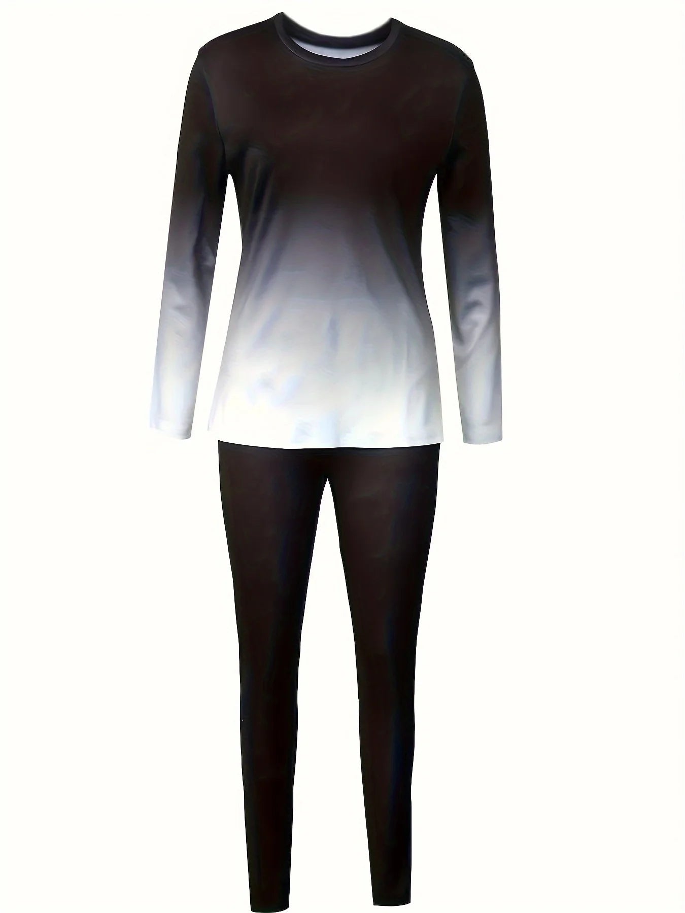 Women’s Plus Size Long Sleeve Gradient Top Casual Slim Fit Shirt