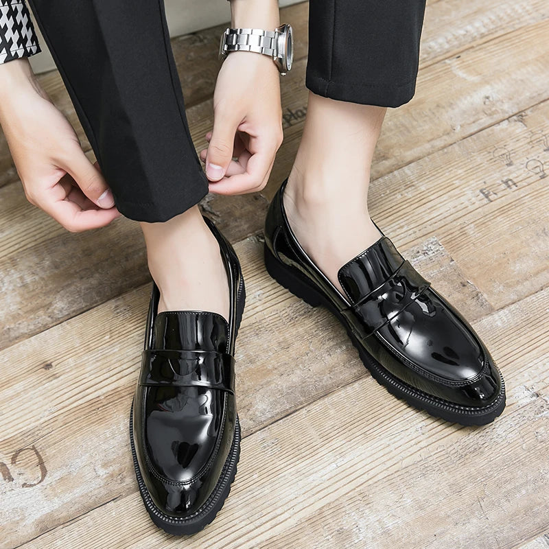 Lefu Shoes Men Thick Soled Comfortable Fashionable Brand Leather Shoes Men High-quality Business Office Shoes in Sizes 38-45
