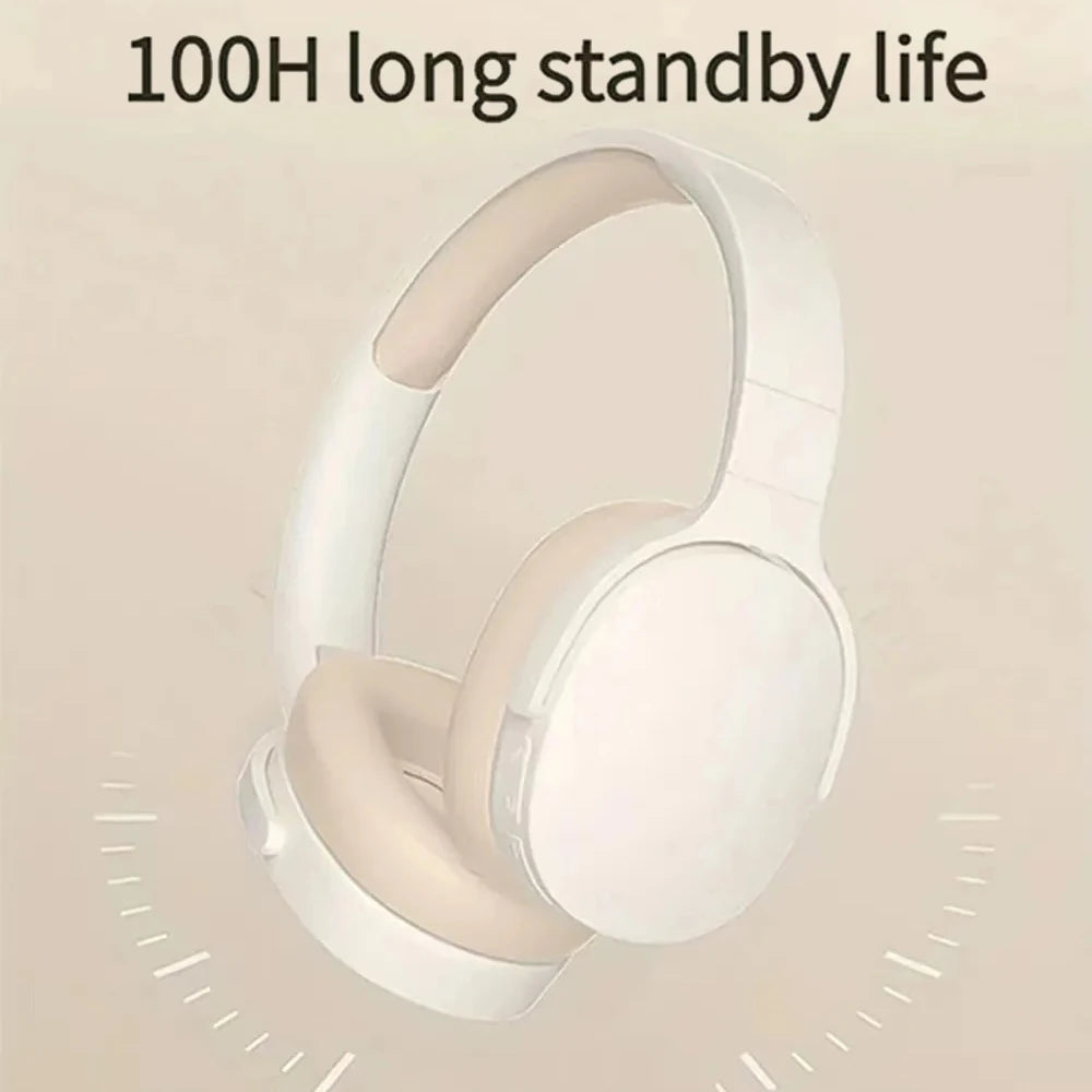 Dual Mode Wireless Bluetooth 5.3 Headphones Gaming Earphones with Noise Reduction Foldable Design for iPhone Music & Calls