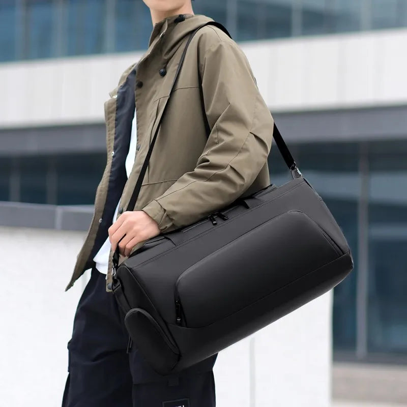 Large Capacity Sports Gym Bag Portable Travel Duffel with Multi-compartment And Shoes Storage Perfect for Vacation And Gym