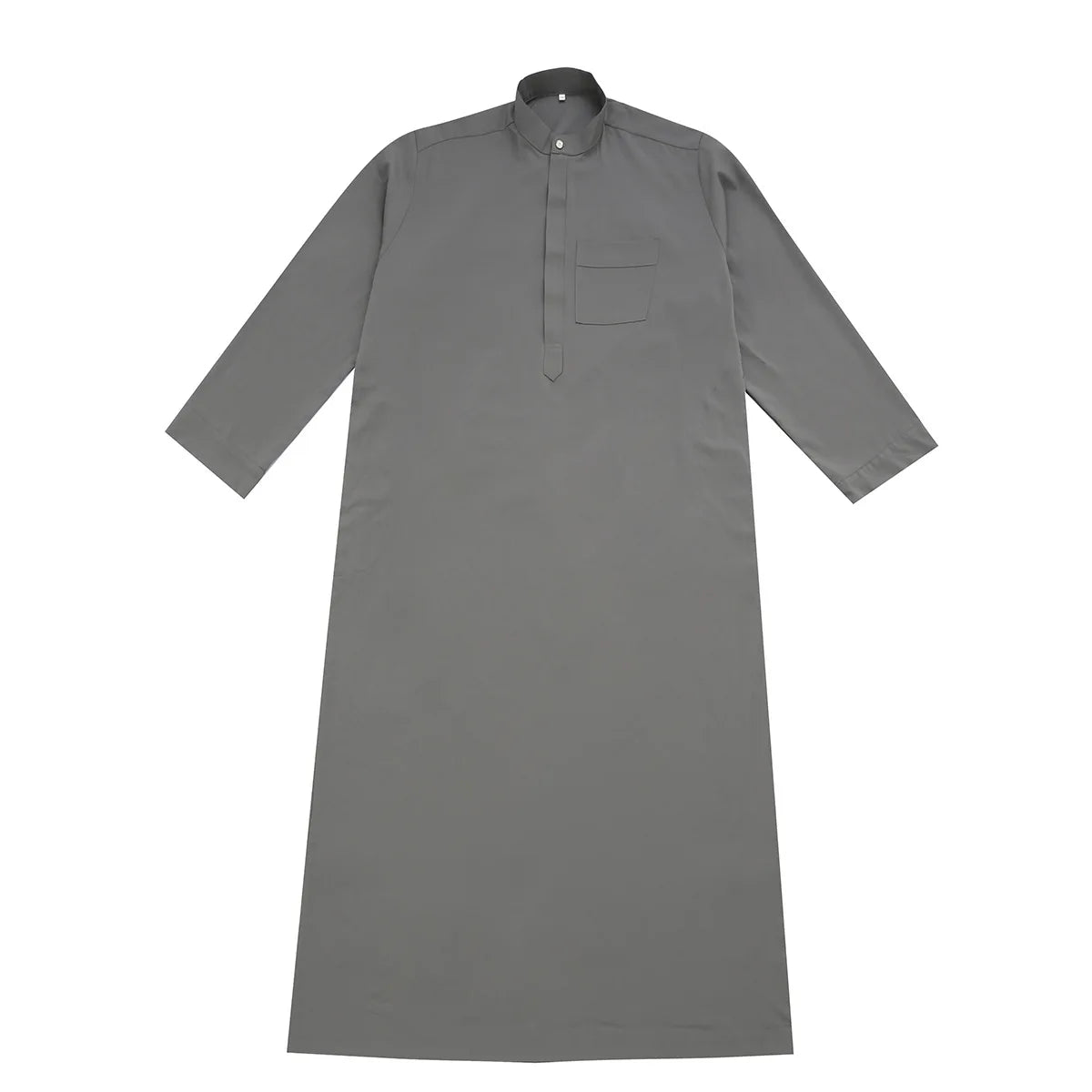 Men’s Muslim Abaya Kaftan Thobe – Long Sleeve Pullover Robe
