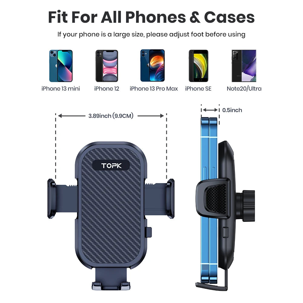 Car Phone Holder Mount Upgraded Stainless Steel Hook Cell Phone Holder for Car Air Vent Mag-Safe Compatible All Phones