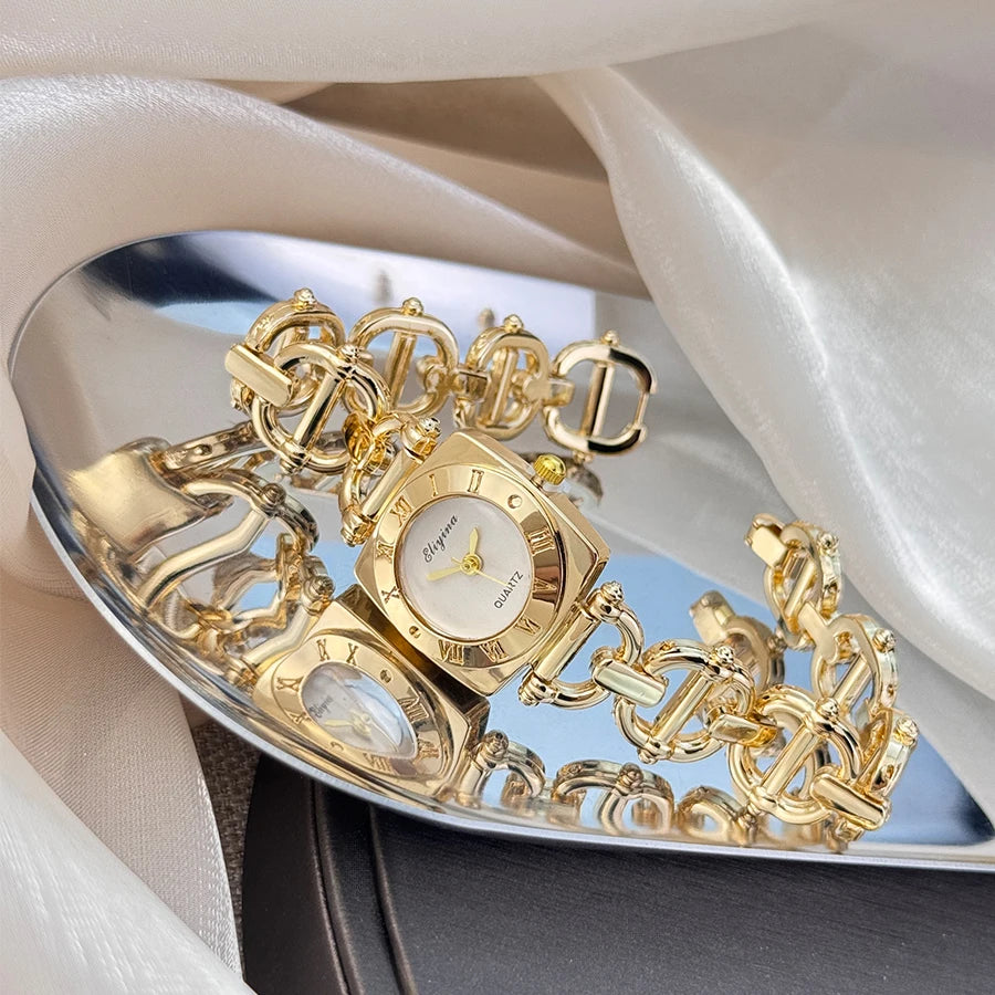 Women’s Luxury Crystal Bracelet Watch Set