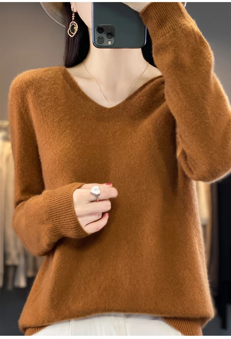 Women’s Loose Knit Sweater – Soft Heavyweight Pullover
