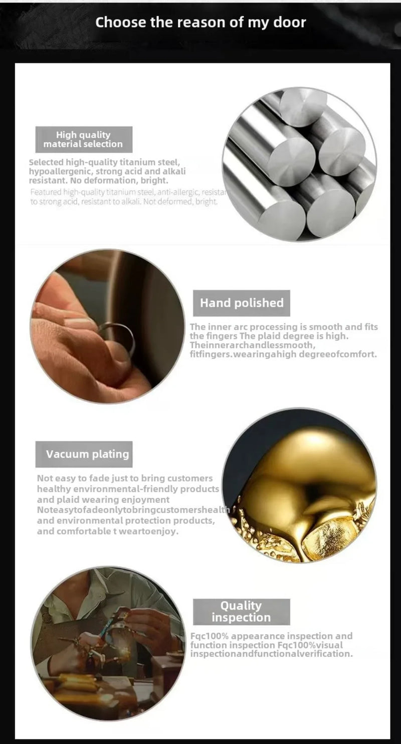 Stainless Steel Titanium Couple Rings – Unisex Round Design