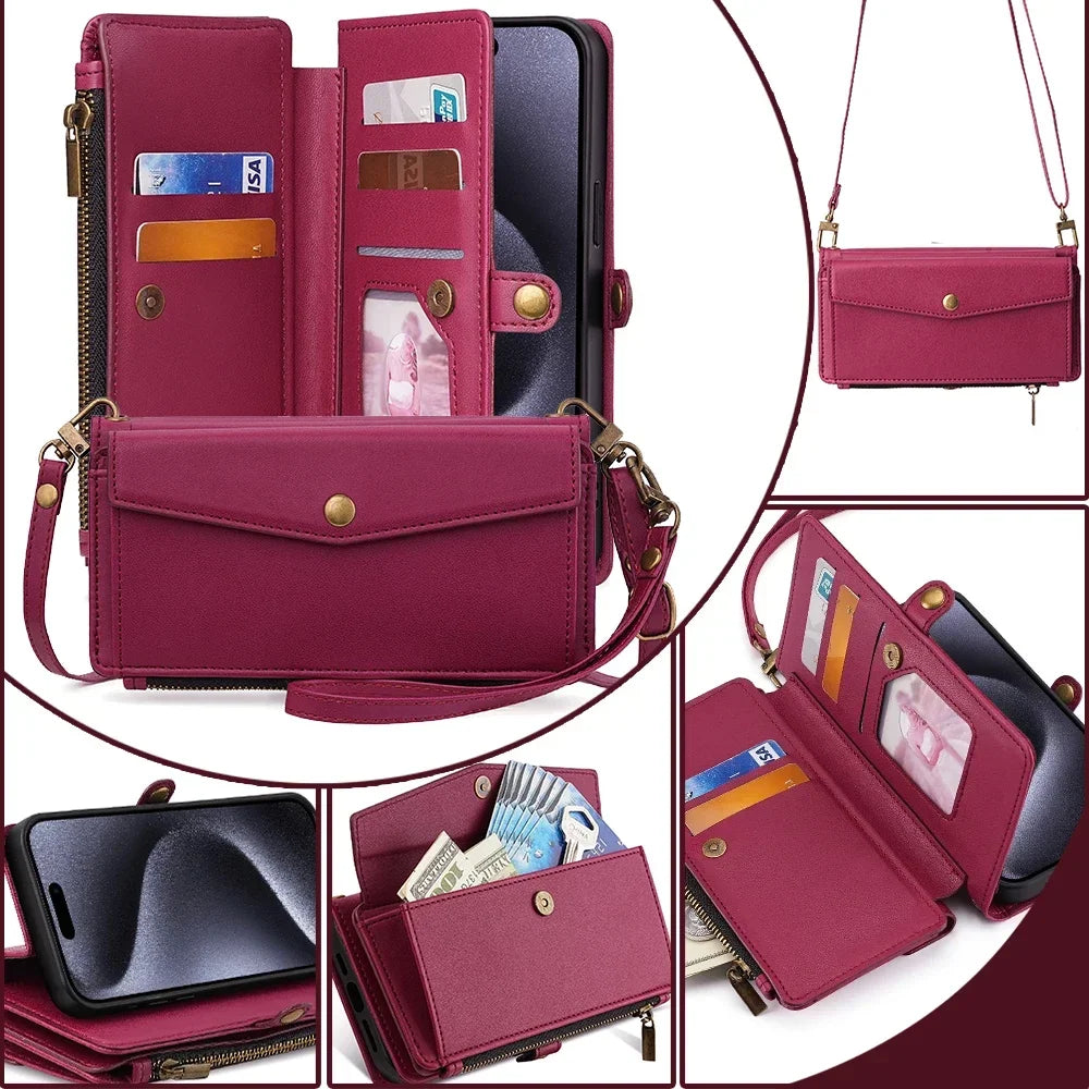 Flip Cover PU Leather Wallet Phone Cases For Xiaomi Poco C40 C51 C50 C61 C65 C71 C75 C85 4G Plain Multi-Functional Magnetic Bag