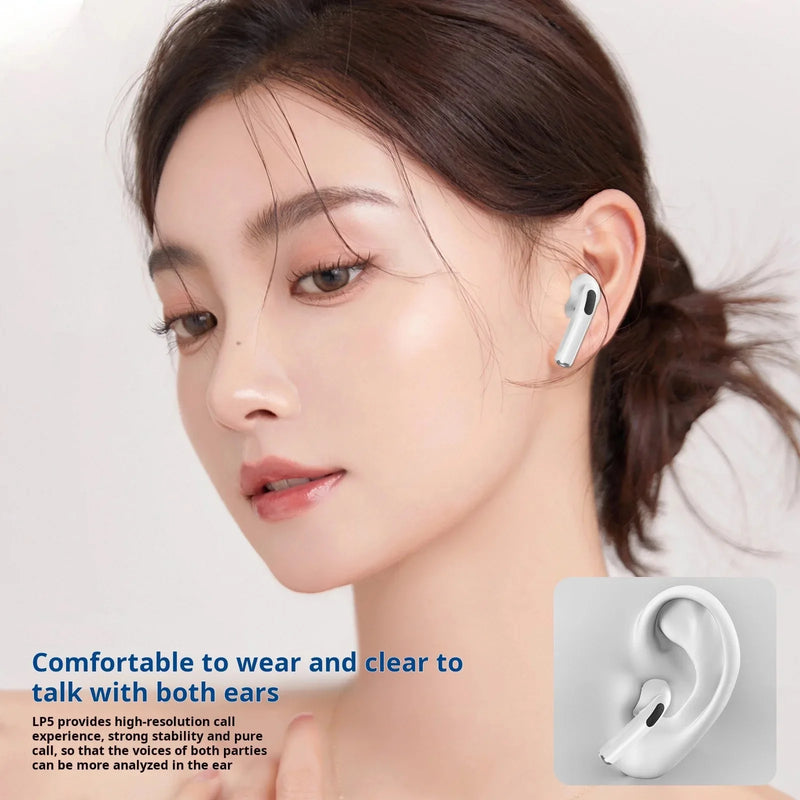 Bluetooth 5.3 Wireless Earbuds with Charging Case and Microphone