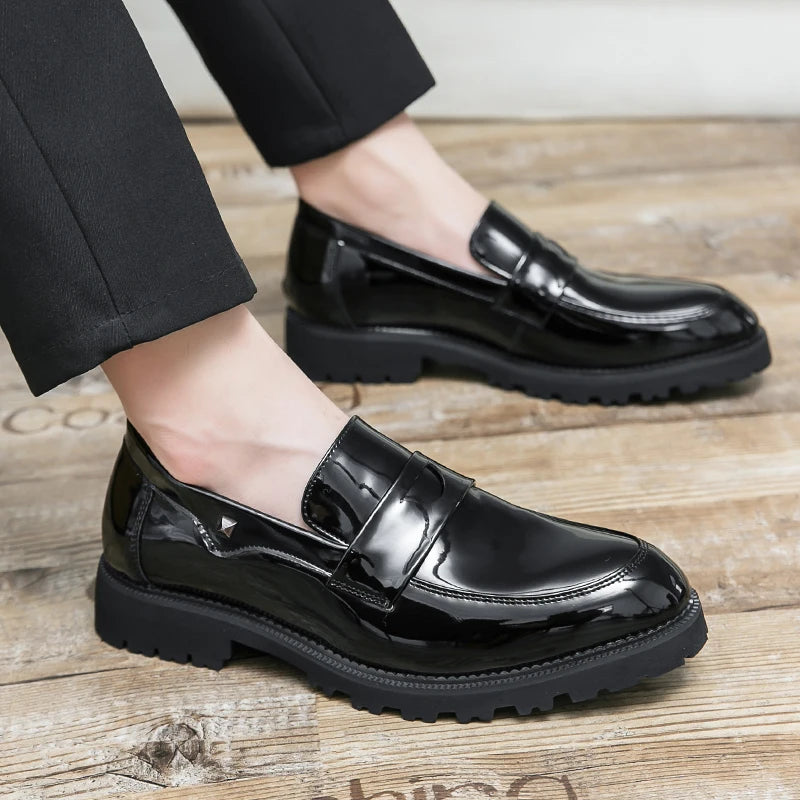 Lefu Shoes Men Thick Soled Comfortable Fashionable Brand Leather Shoes Men High-quality Business Office Shoes in Sizes 38-45