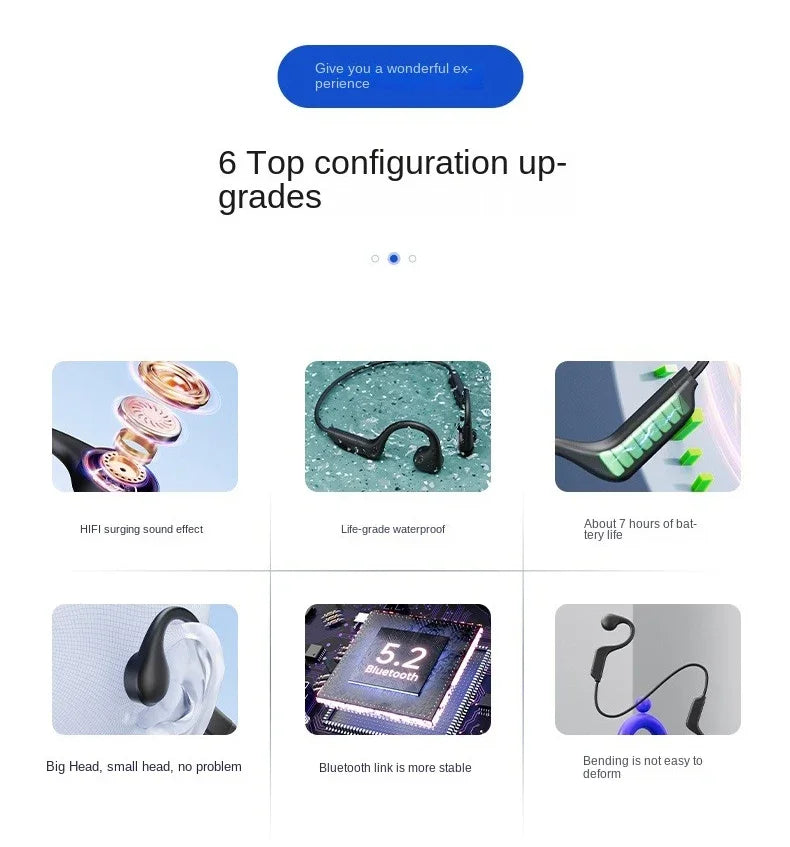 run for shokz Bone Conduction Headphones Bluetooth Open Ear Earphones Wireless On Ear Headphones Sport Wireless Headset for Run
