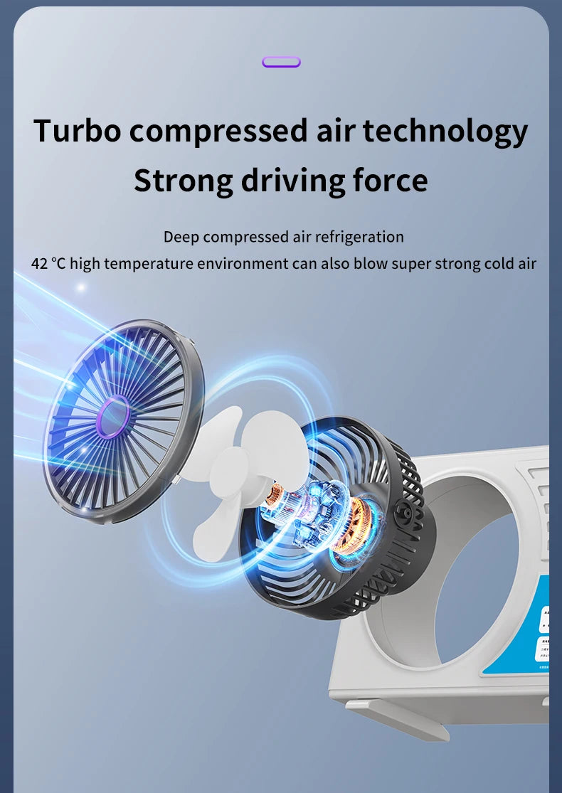 High-Speed Desktop Fan with Multiple Adjustable Levels Cool Circulating Air Mini Air Conditioning Style Home Silent Cooling Fan
