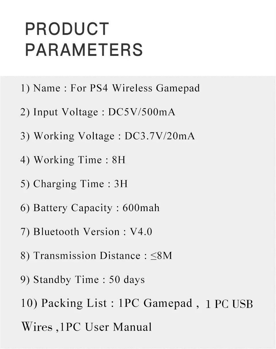 Wireless Gamepad with Six Axis Gyroscope Game Controller For PS4 PS3 Console Wins 7 8 10 Dual Vibration PC
