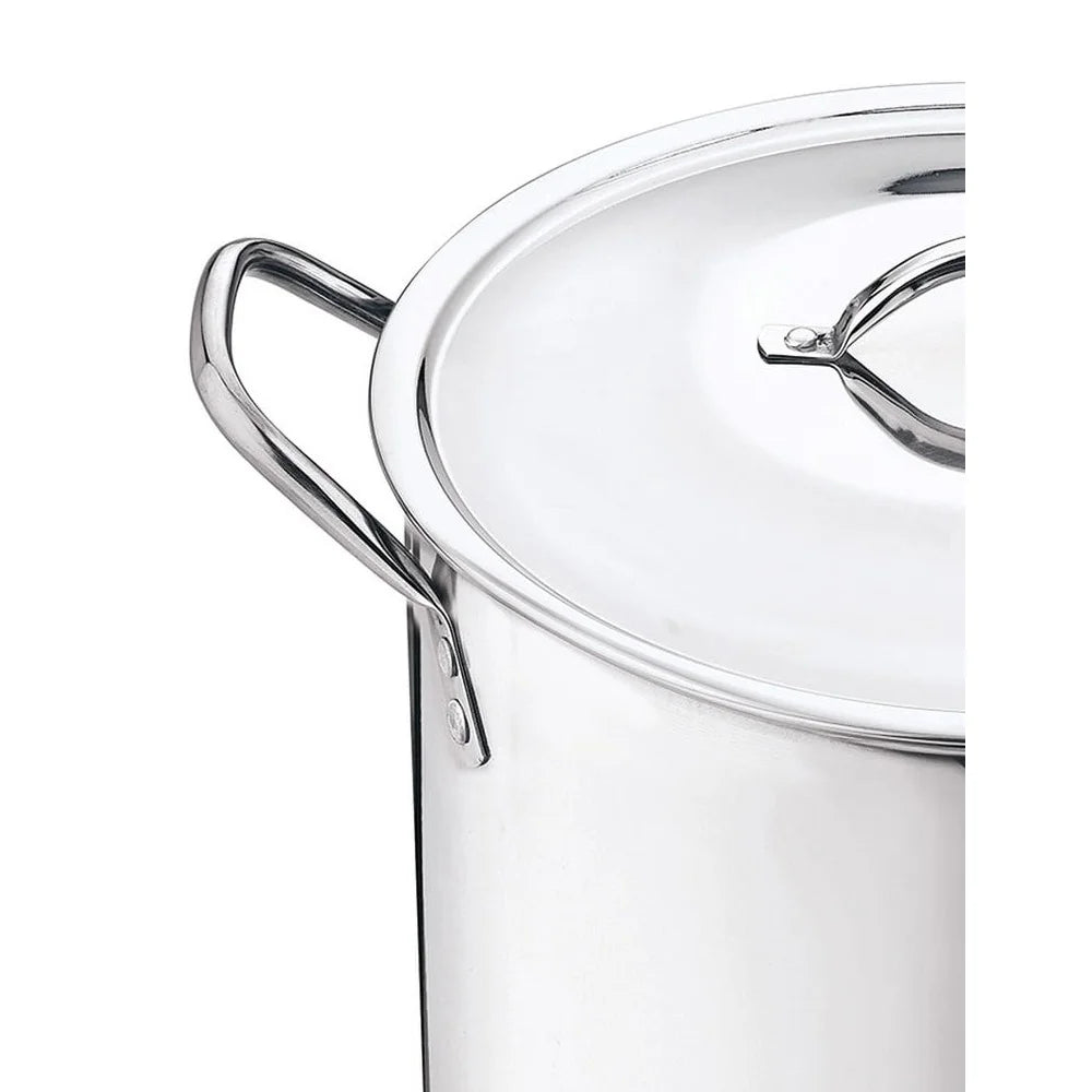 12 Quart Stainless Steel Stock Pot Heavy Duty Cooking Pot with Stay Cool Handles Soup Stew and Stock Preparation