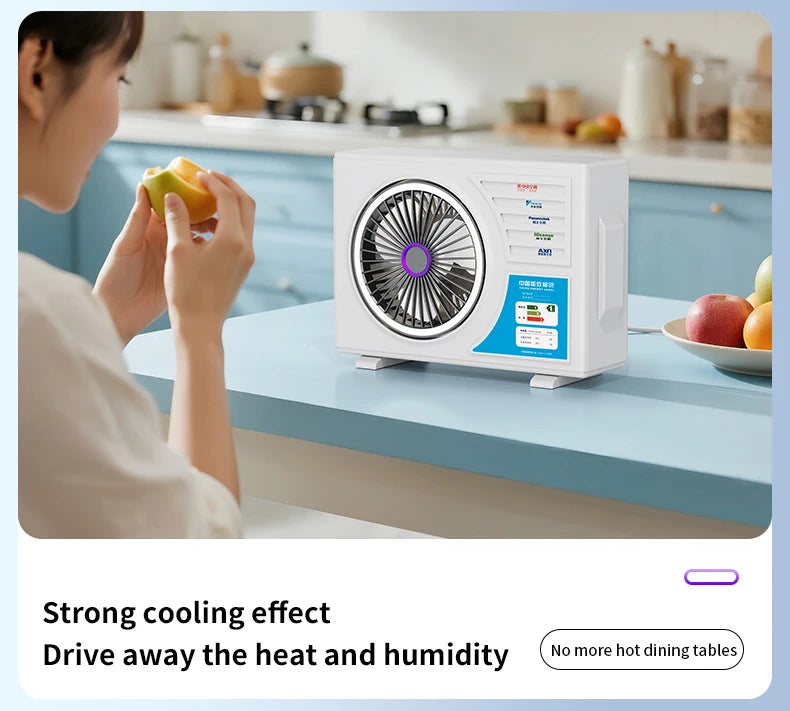 High-Speed Desktop Fan with Multiple Adjustable Levels Cool Circulating Air Mini Air Conditioning Style Home Silent Cooling Fan
