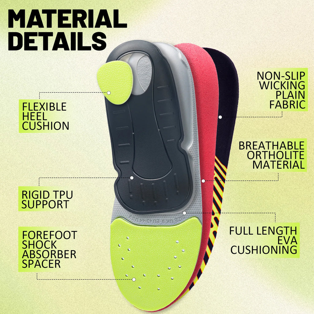 Orthopedic Sport Insole Plantar Fasciitis Flat Foot High Arch Support Men Women Sneaker Orthotic Plantillas Insert Shoe Sole
