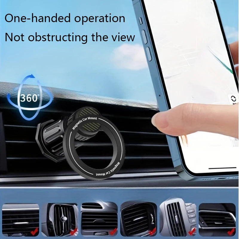 Magnetic Car Phone Mount For Air Vent Universal Adjustable Rotating Smartphone Holder Vehicle Bracket Interior Accessories