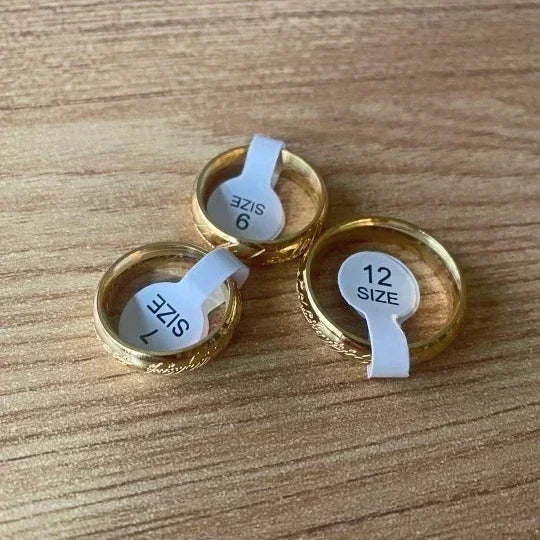 Language Rings for Unisex Fashion Accessories Stainless Steel Jewelry