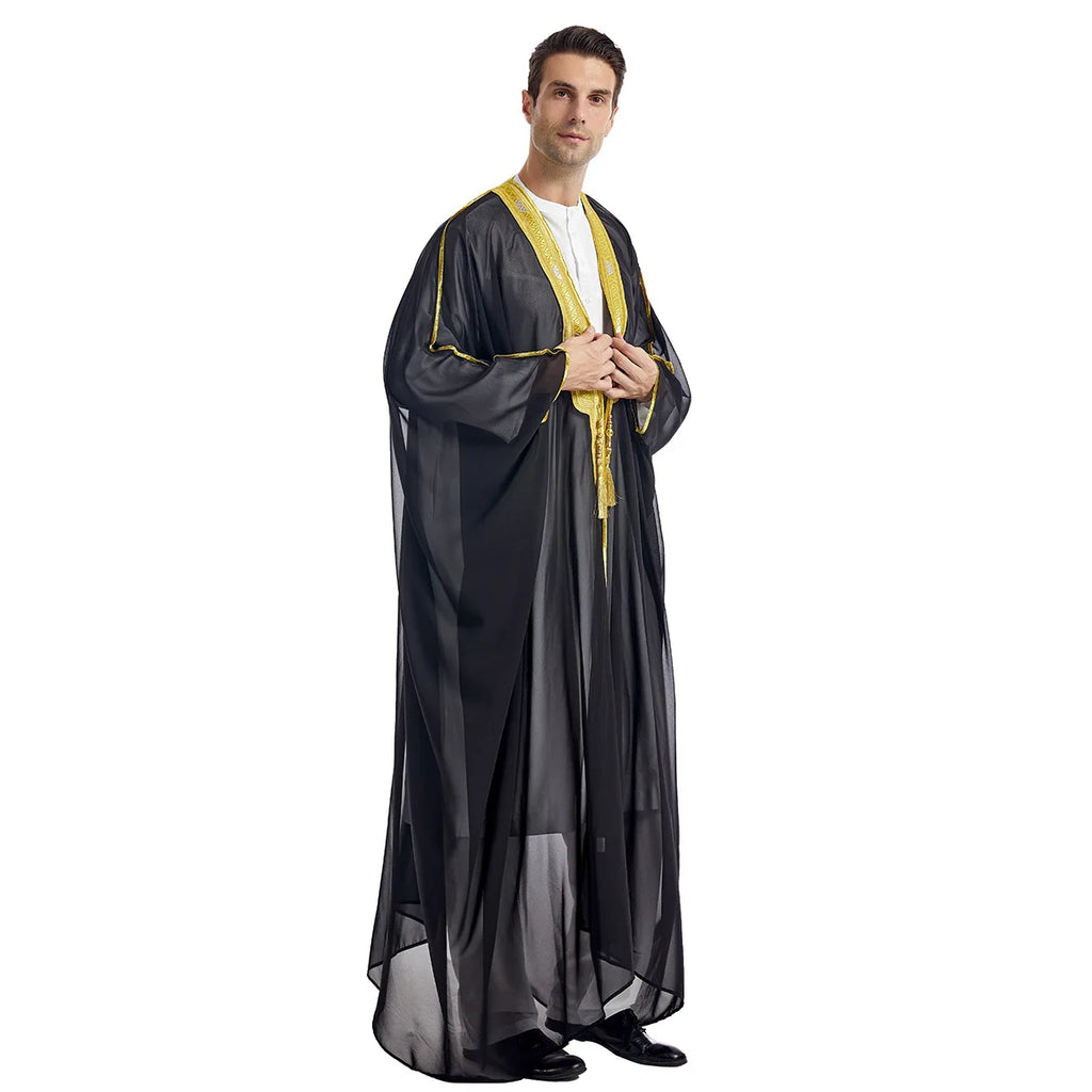 Men’s Jubba Thobe – Long Sleeve Islamic Traditional Robe