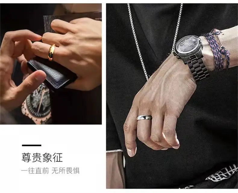 Couple Rings Set – Matching Stainless Steel Rings for Men and Women