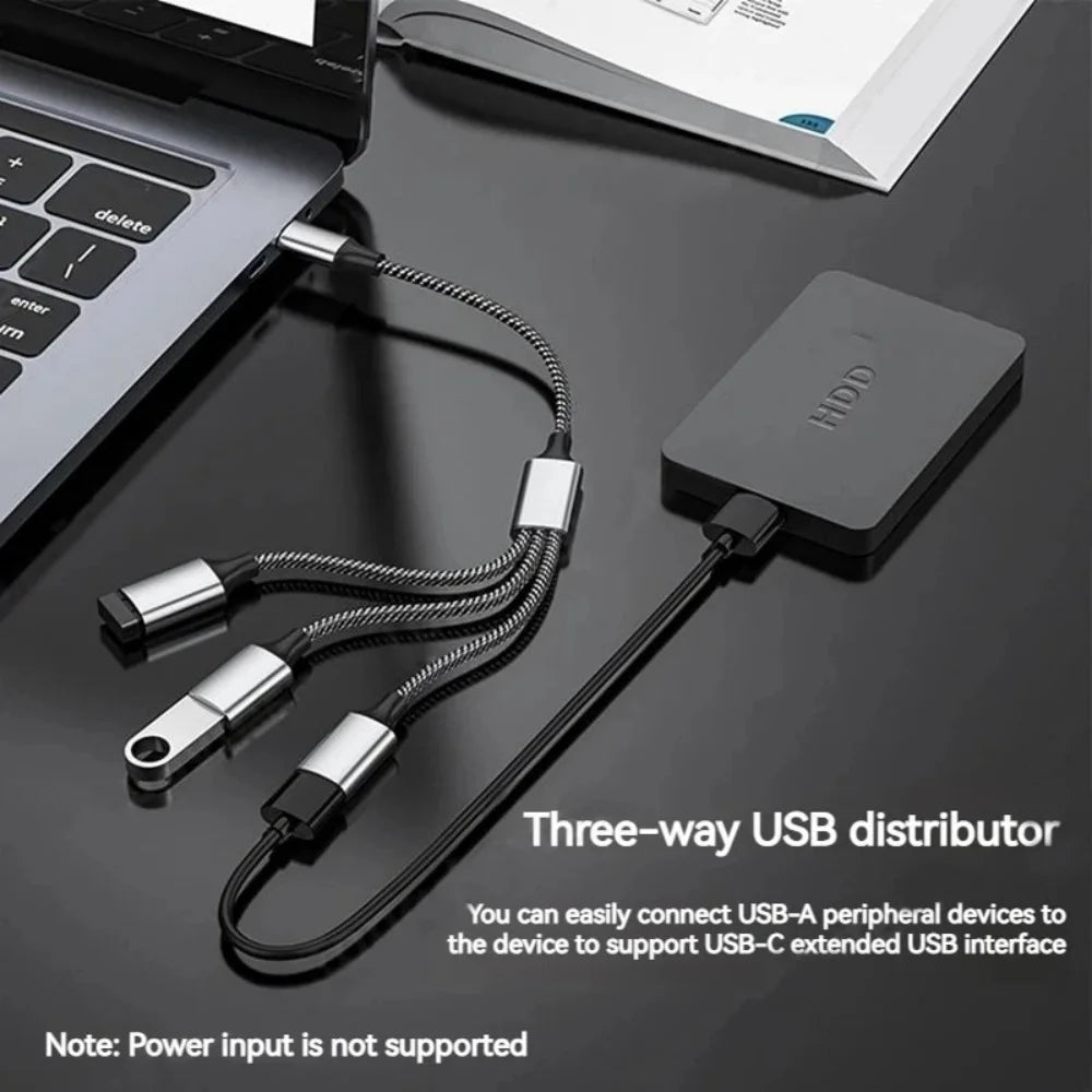 3/4 Ports OTG Multiple Expander Charging Docking USB Cable Splitter HUB Extentions Phone Charger Power Adapter for PC Computer