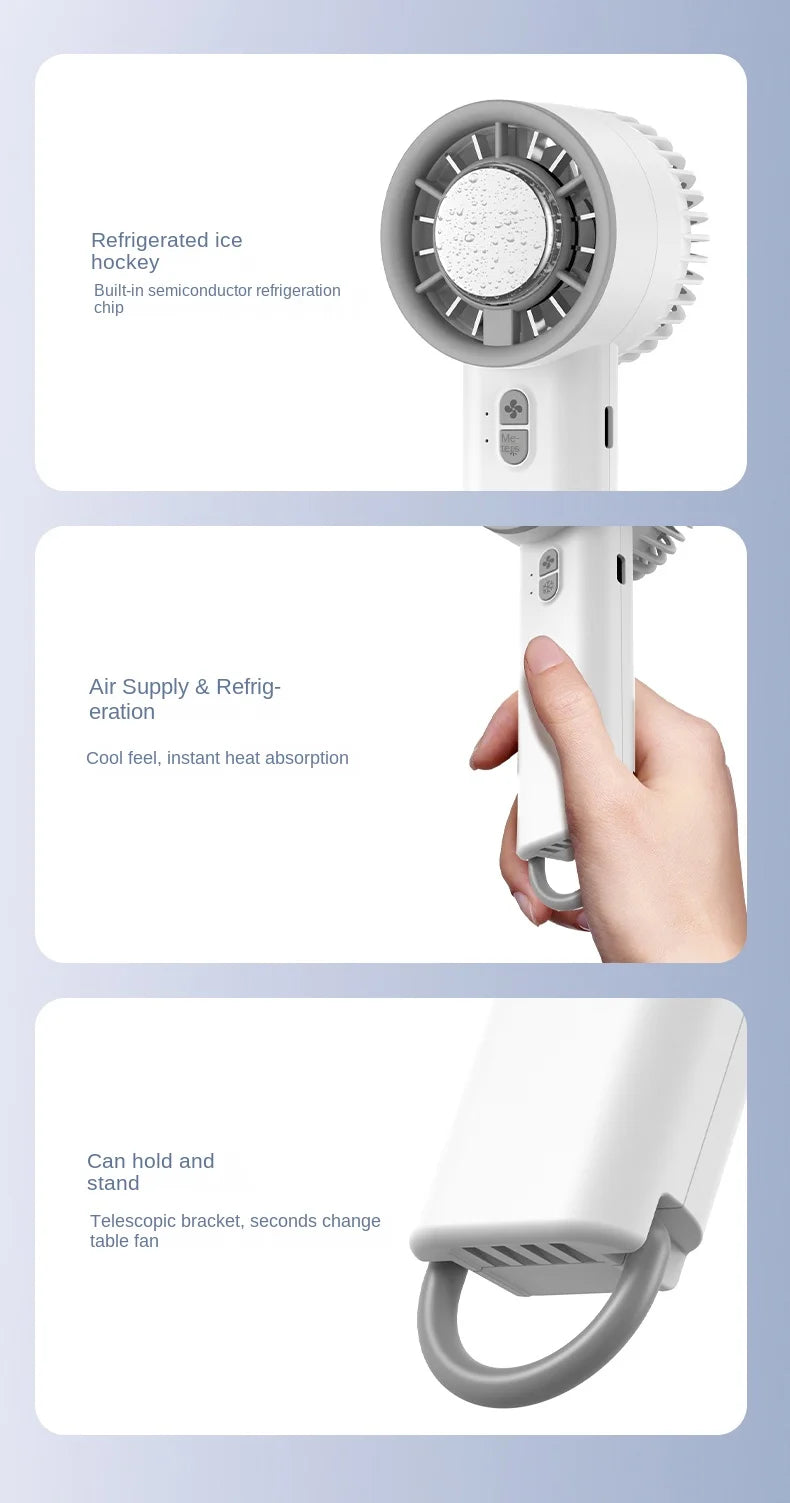 New Handheld Mini Fan Portable Semiconductor Ice Cooling Fan Mini Portable Handheld Cooling Fan For Home Office Travel