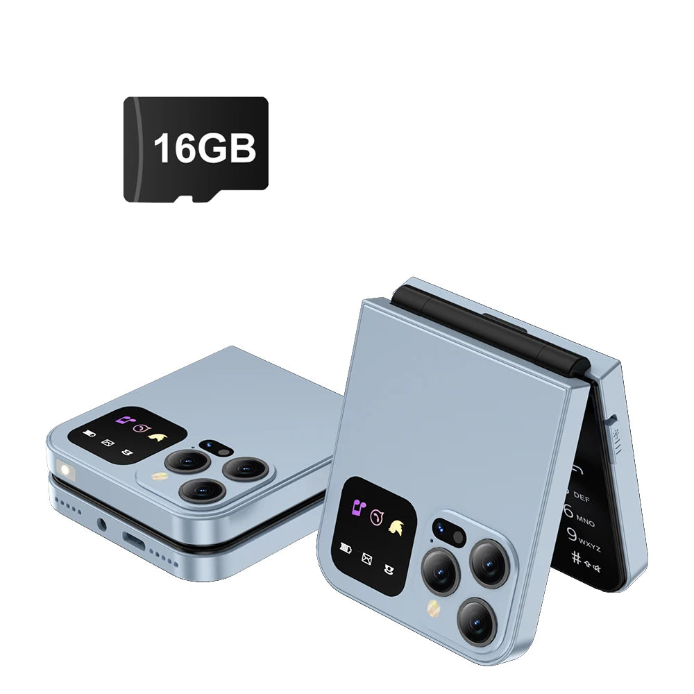 Color Flip Mobile Phone Auto Call Record FM Radio Speed Dial Magic Voice GSM Dual SIM Unlocked Foldable Cellphones