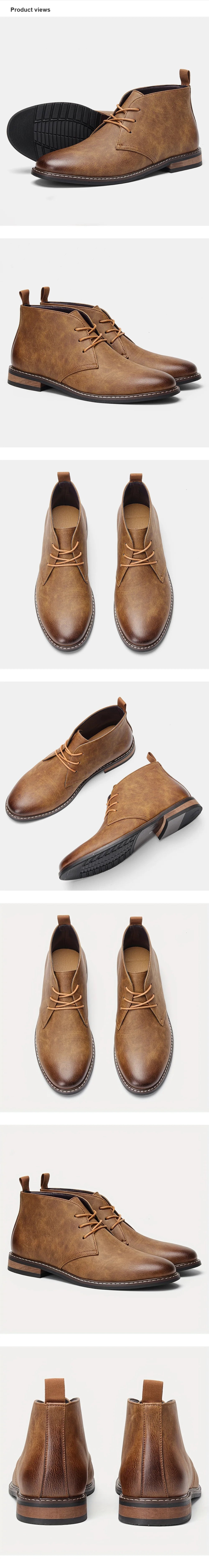 Boots Leather 2026 Retro Brand Comfortable Fashion Casual  Men Desert Boots