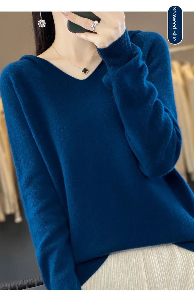 Women’s Loose Knit Sweater – Soft Heavyweight Pullover