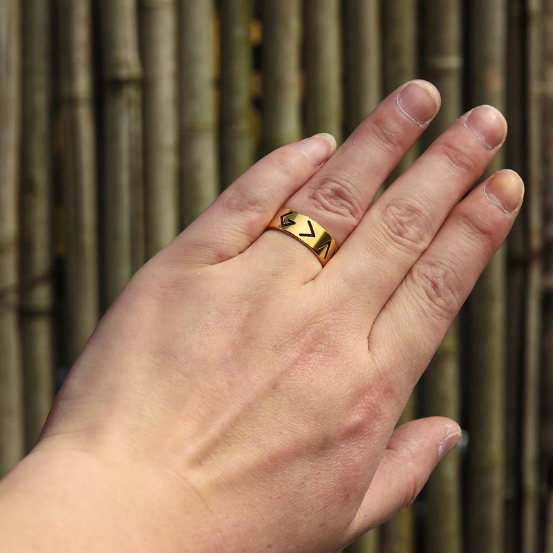 Unisex Stainless Steel Fashion Ring – Adjustable Geometric Design Band for Men & Women