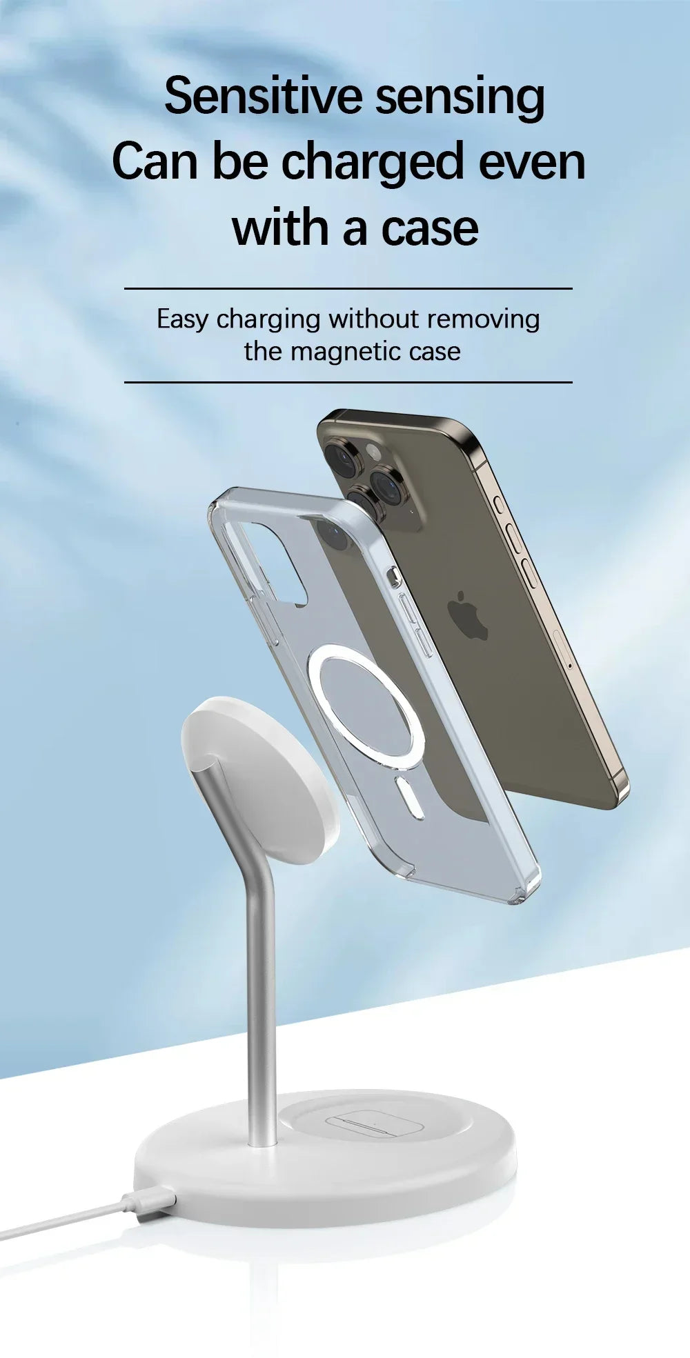 Upgraded 30W Magnetic 2 in 1 Wireless Charger Stand For iPhone 15 14 13 12 Pro Max AirPod Pro Fast Phone Charging Station Holder